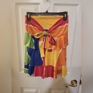 Strapless Rainbow Top